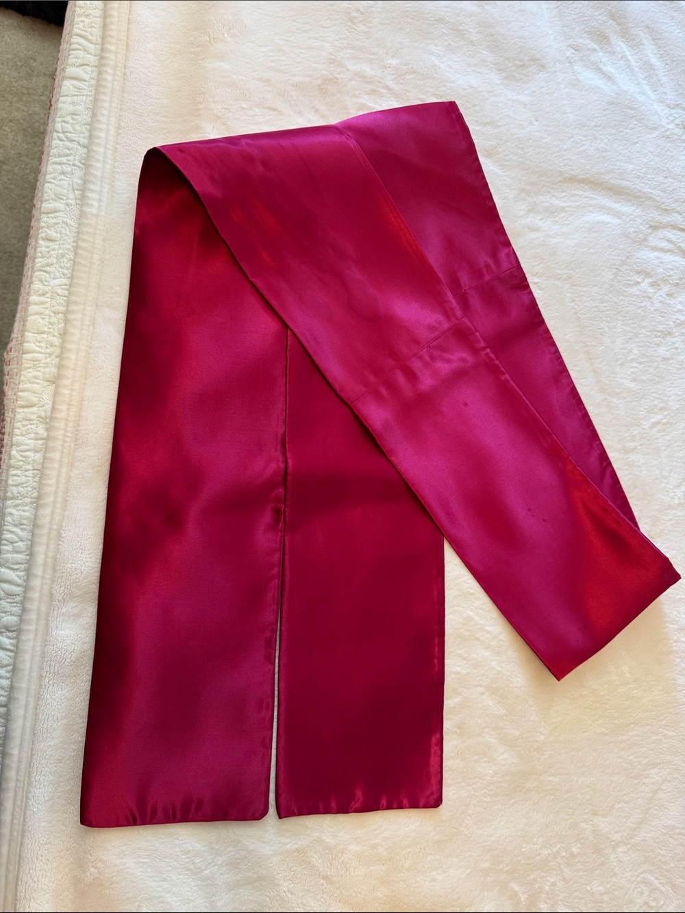 Satin Burgundy Dress Scarf